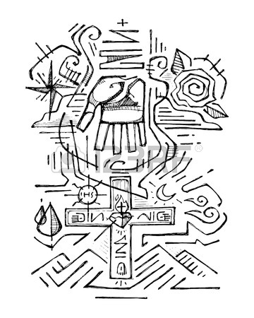 360x450 Hand Drawn Vector Illustration Or Drawing Of A Religious Cross
