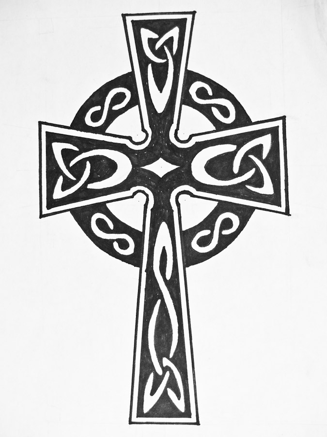 675x900 Collection Of Irish Cross Tattoo Design