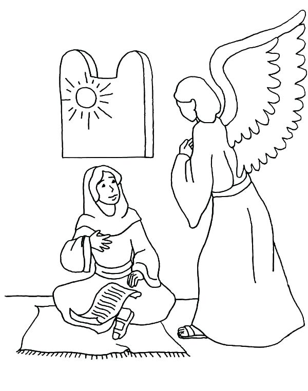 600x762 Holy Family Coloring Pages How Draw An Angel Appears