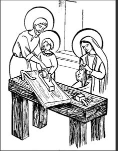 236x301 Holy Family Coloring Page