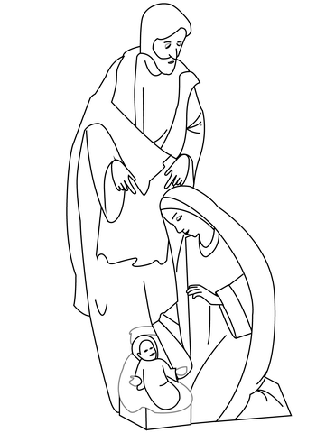 371x480 Holy Family Coloring Page Free Printable Coloring Pages