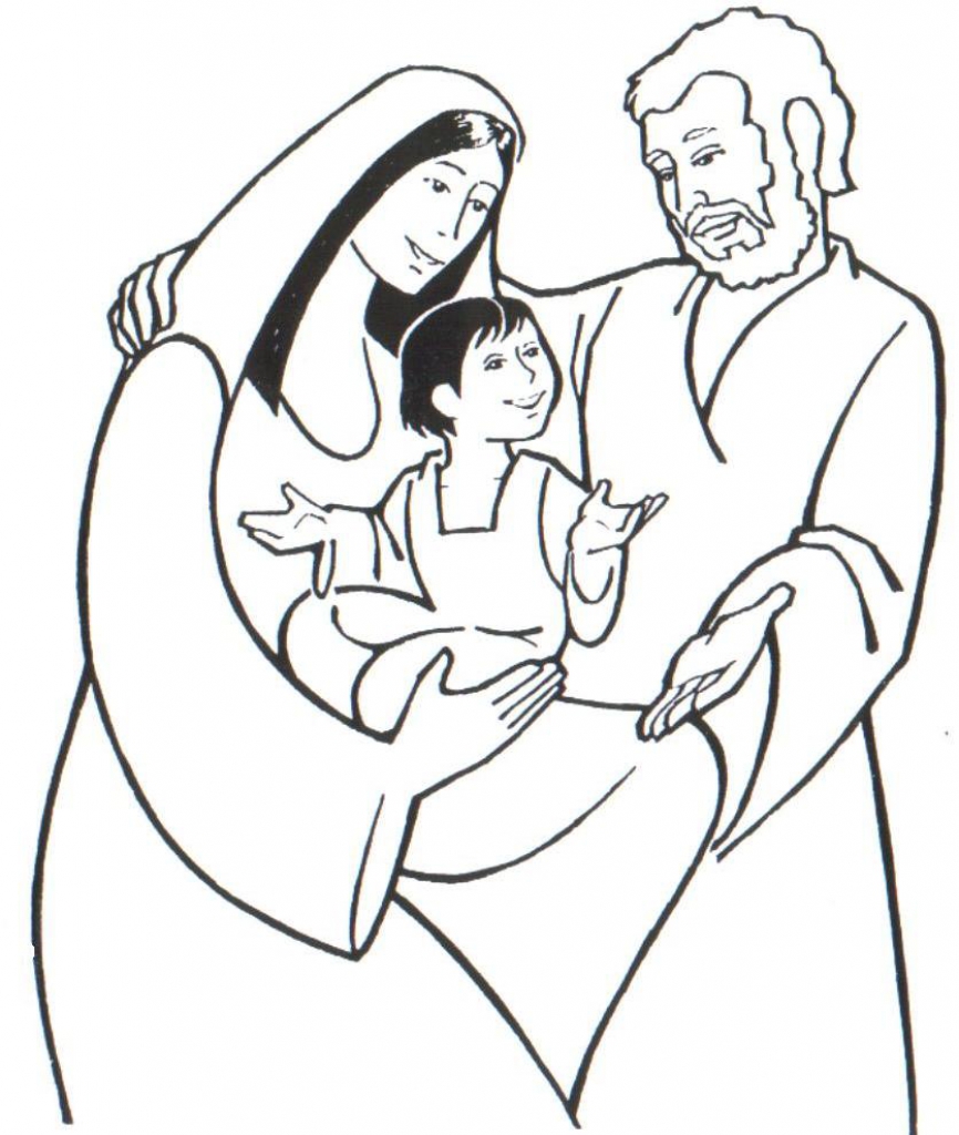 Holy Family Drawing at GetDrawings | Free download