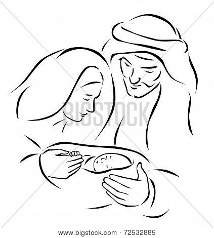 423x470 Christmas Nativity Scene Holy Vector Amp Photo Bigstock