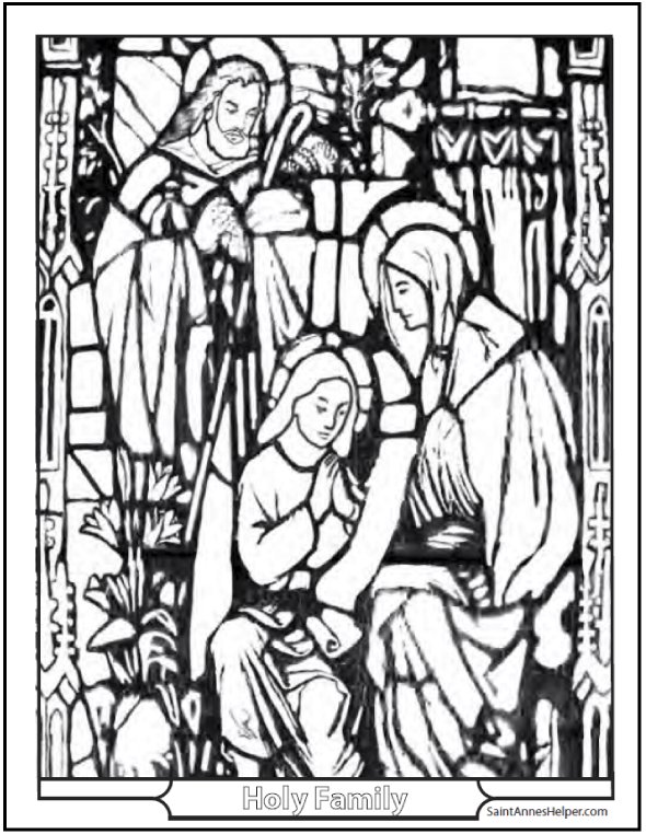 590x762 Coloring Pages Christmas Holy Family