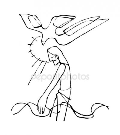 400x450 Holy Spirit Drawing Stock Vector Bernardojbp