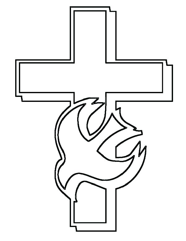 600x776 Coloring Page Cross Free Printable Cross Coloring Pages Bible