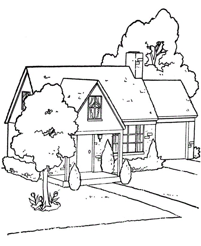 670x820 Free Printable House Coloring Pages For Kids