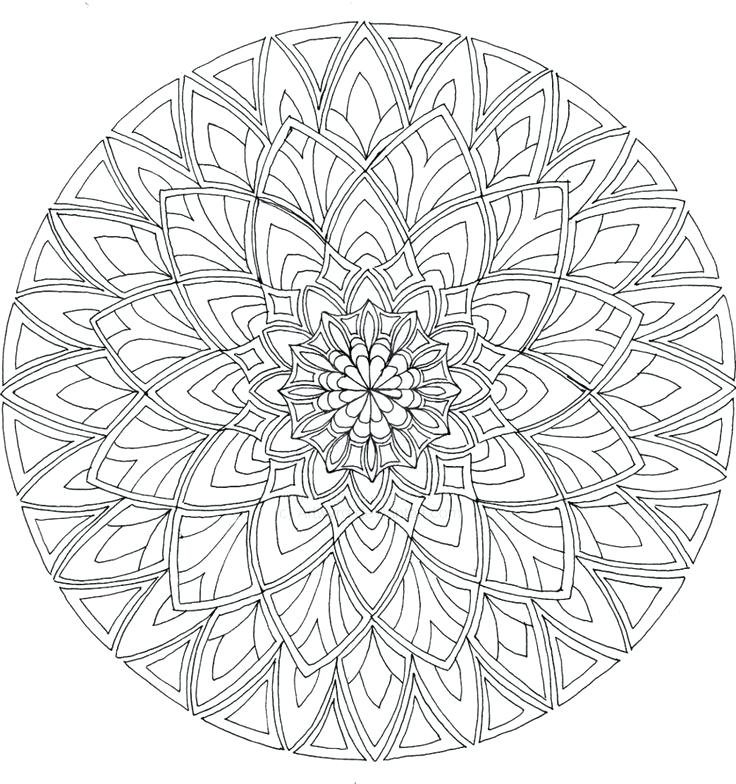 736x784 Mandala Online Coloring Pages Printable For Tiny Print Draw Adult