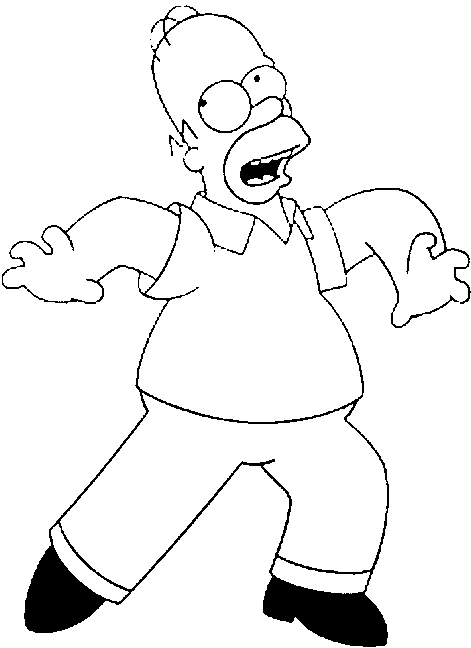 471x648 Homer Simpson Coloring Page