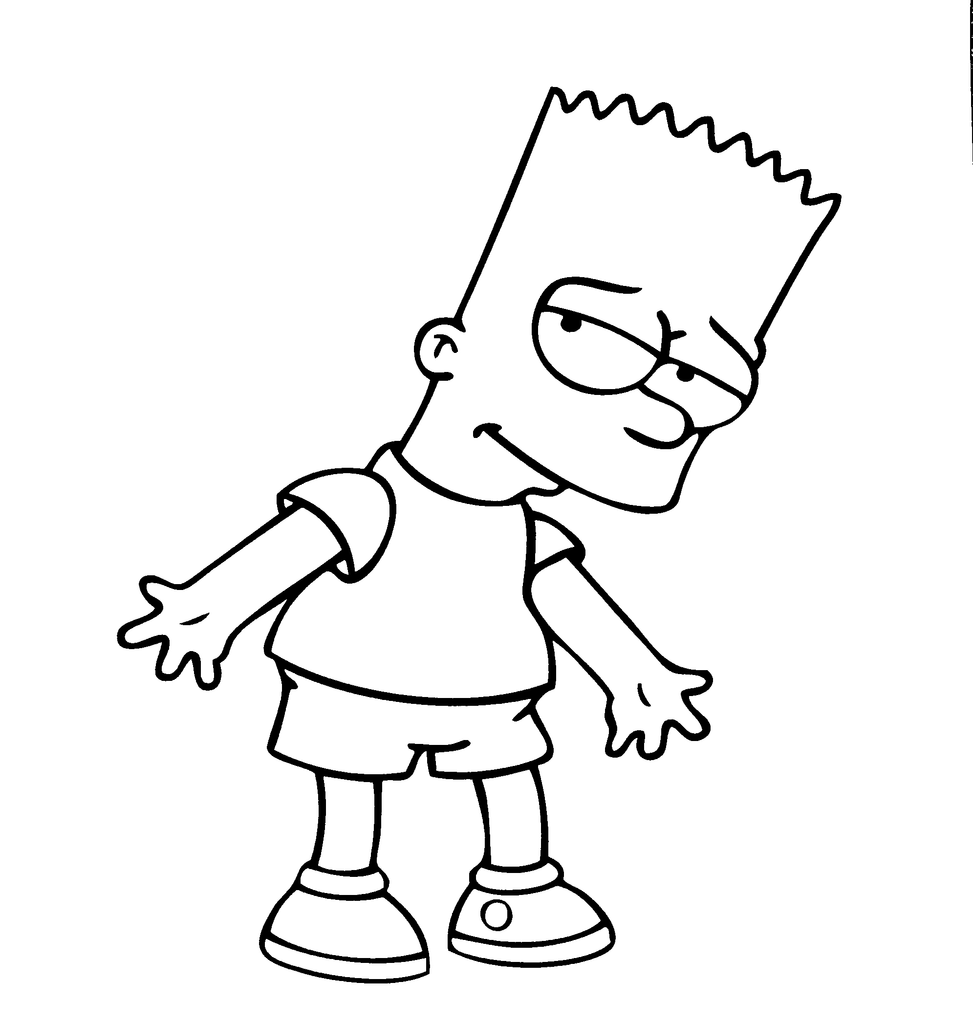 Homer Simpson Line Drawing Download homer simpson coloring for free
