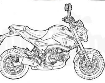 340x270 Honda Grom Colouring Page