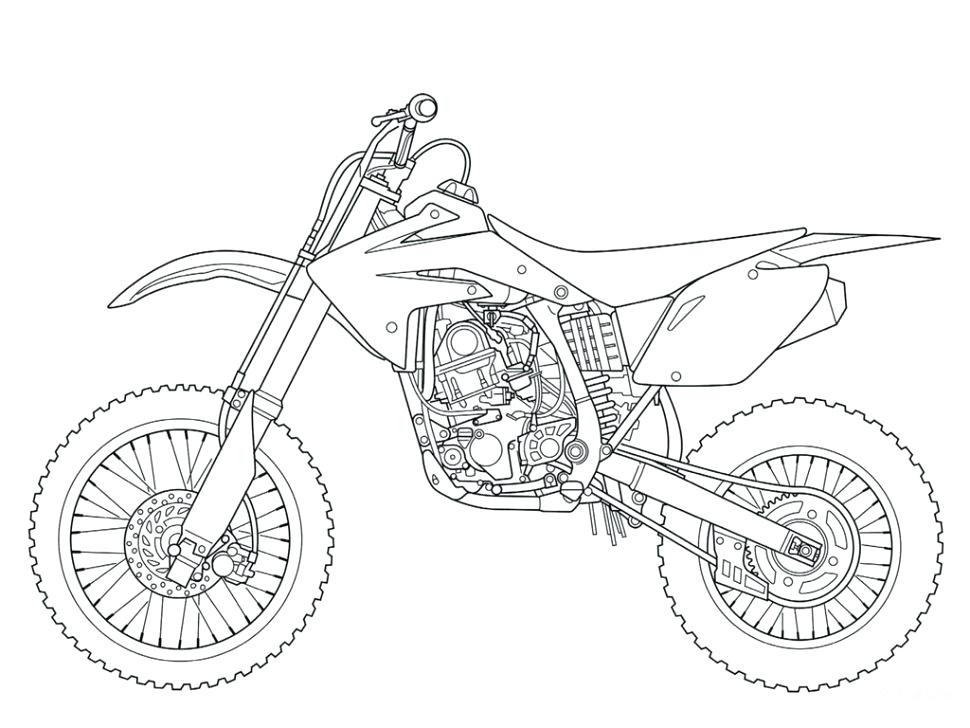970x728 Dirt Bike Coloring Page