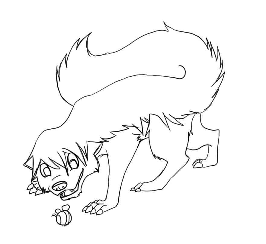 881x808 Honeybadger Lineart By Nainu