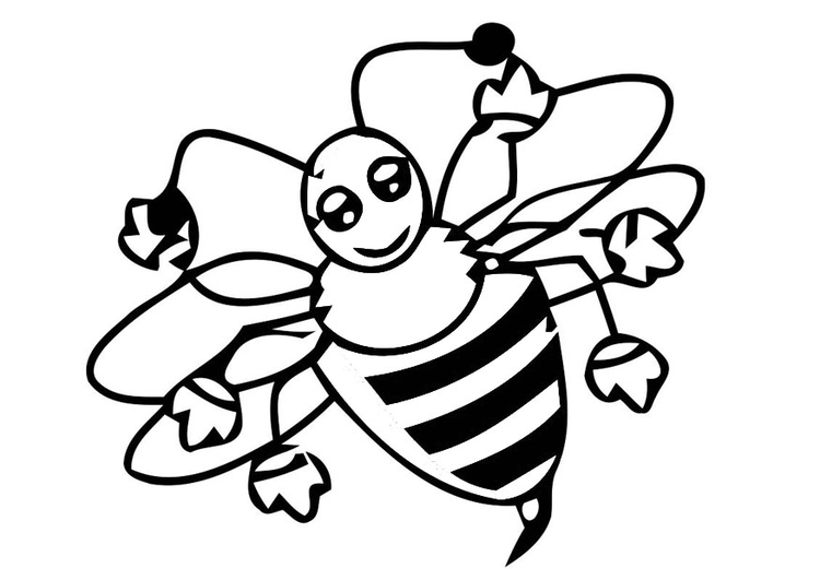 750x531 Coloring Page Honey Bee