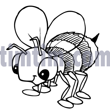 355x361 Free Drawing Of A Bee 2 Bw From The Category Birds Amp Insects