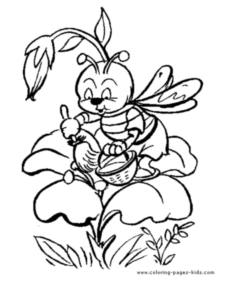 768x960 Bee Coloring Pages