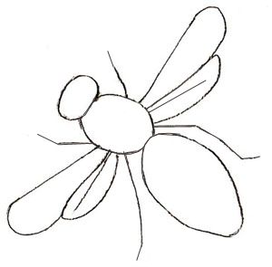 300x295 How To Draw A Honey Bee, Step 3 Learn T Draw Bees