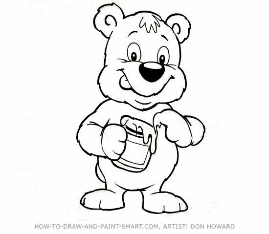 550x479 How To Draw A Bear