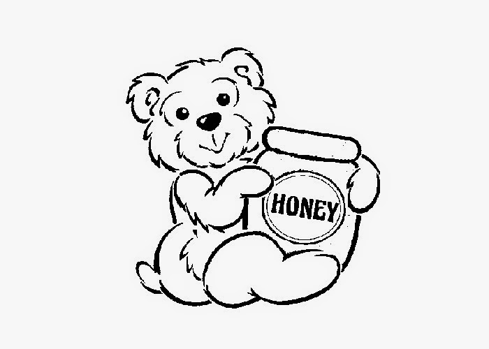 700x500 Baby Bear Honey Pot Coloting Sheet Free Coloring Pages
