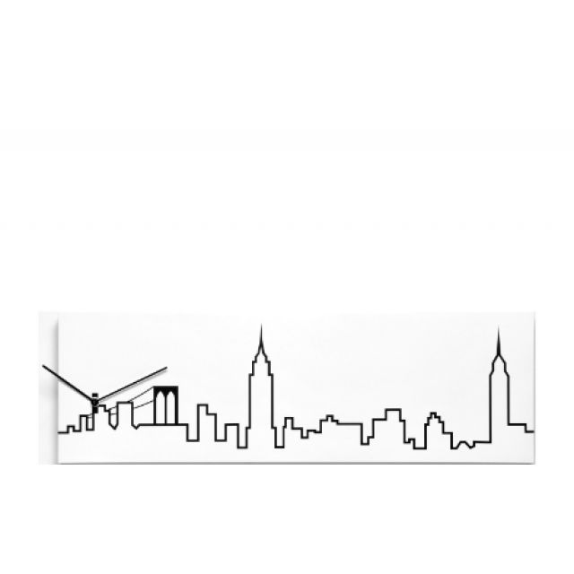 640x640 Skyline 1830 New York, Wall Clock, Progetti,