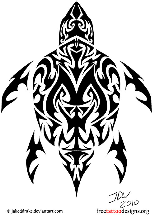 498x694 Turtle Tattoos Polynesian And Hawaiian Tribal Turtle Designs