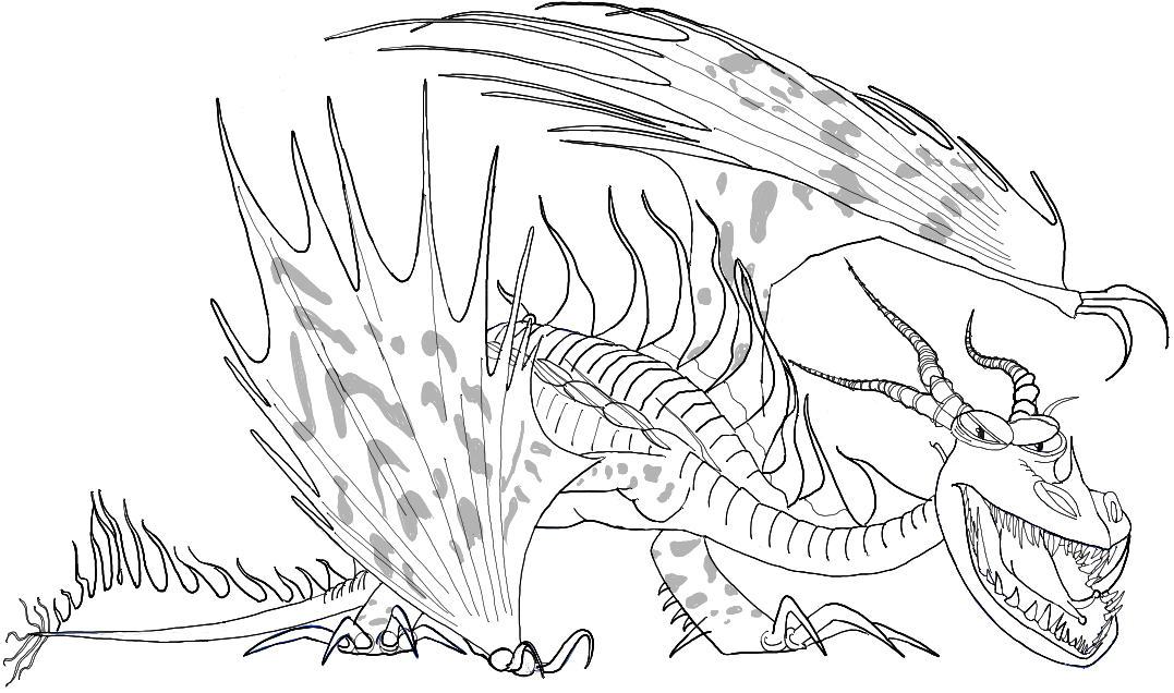 1077x636 How To Draw Hookfang From How To Train Your Dragon 2 Easy Steps