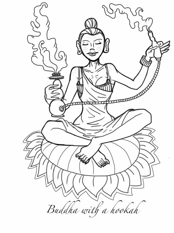 600x800 Jerad Gribben Buddha Smoking A Hookah