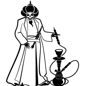 300x300 Man With Hookah Vector