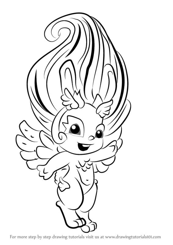 566x800 Learn How To Draw Angel Hop From The Zelfs (The Zelfs) Step By