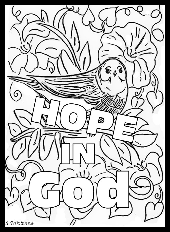 692x940 Children's Gems In My Treasure Box Hope In God Coloring Page