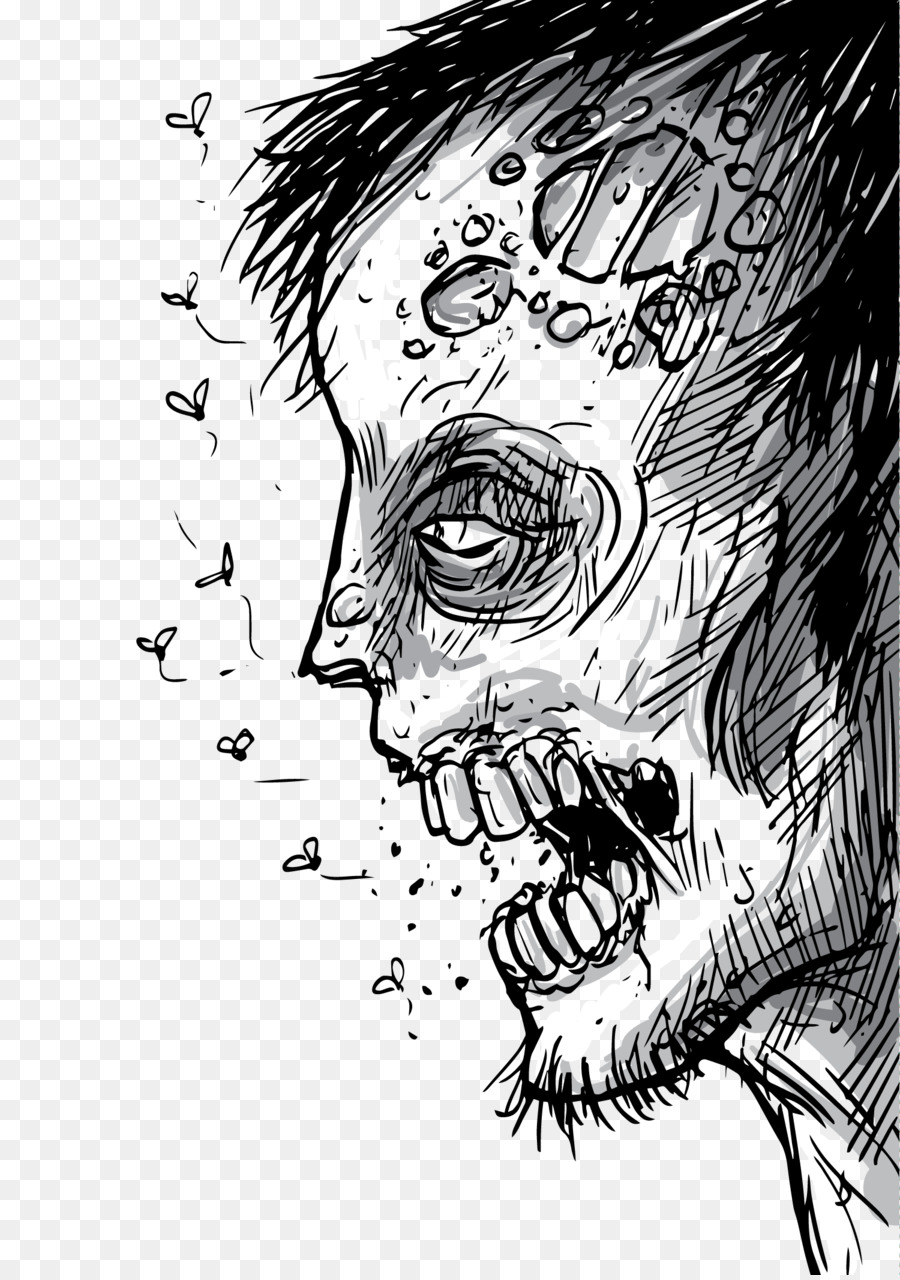 900x1280 Zombie Drawing Poster
