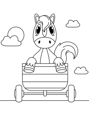 371x480 Horse In A Carriage Coloring Page Free Printable Coloring Pages