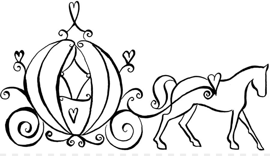 900x520 Cinderella Fairy Godmother Coloring Book Carriage Horse