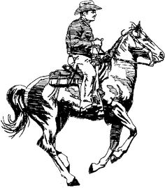 236x270 Cowboy On Horse Clipart