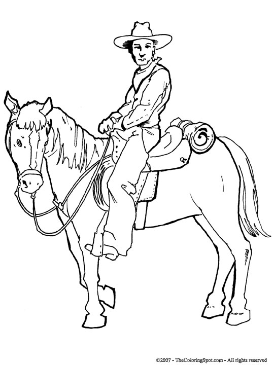 Horse And Cowboy Drawing at GetDrawings | Free download