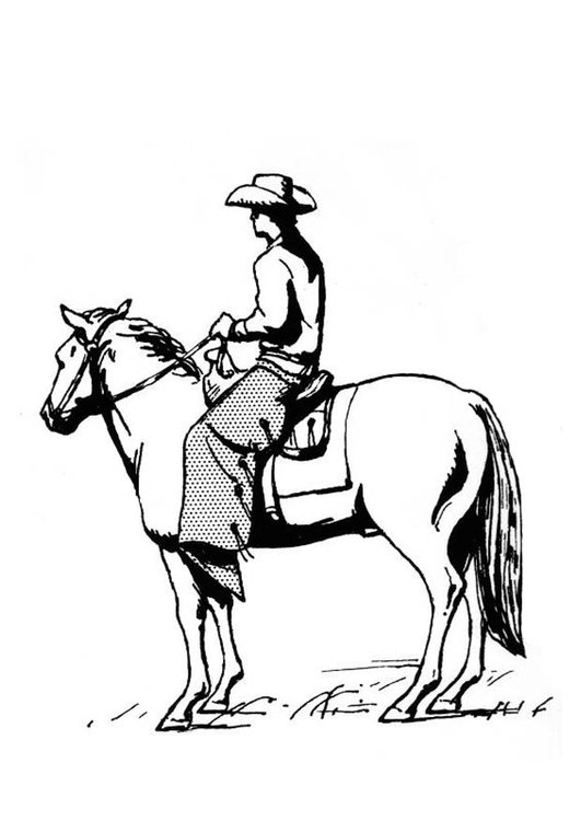 531x750 Coloring Page Cowboy On Horse