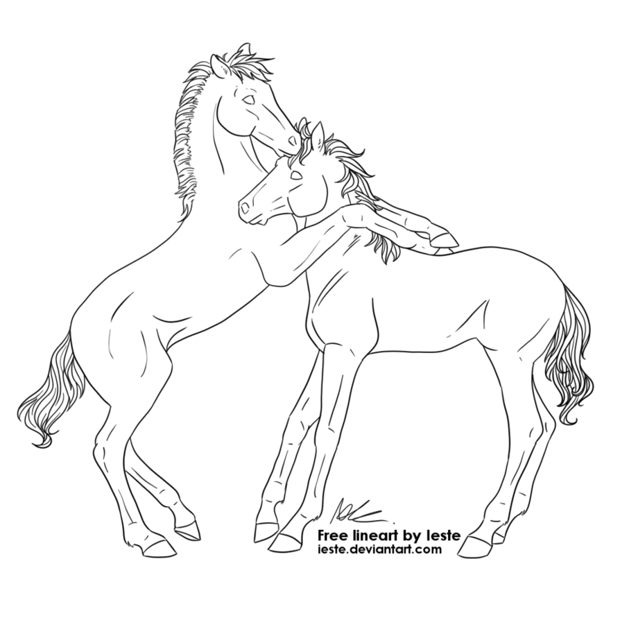 894x894 Free Horse Lineart