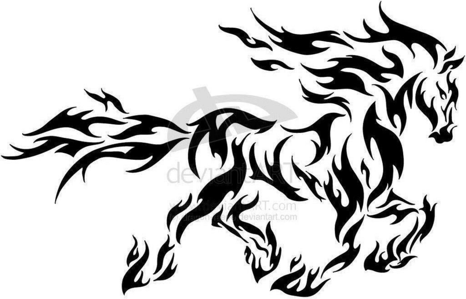 1536x986 Collection Of Horse Tattoo Sketch