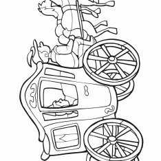 234x234 Horse Drawn Carriage Coloring Pages