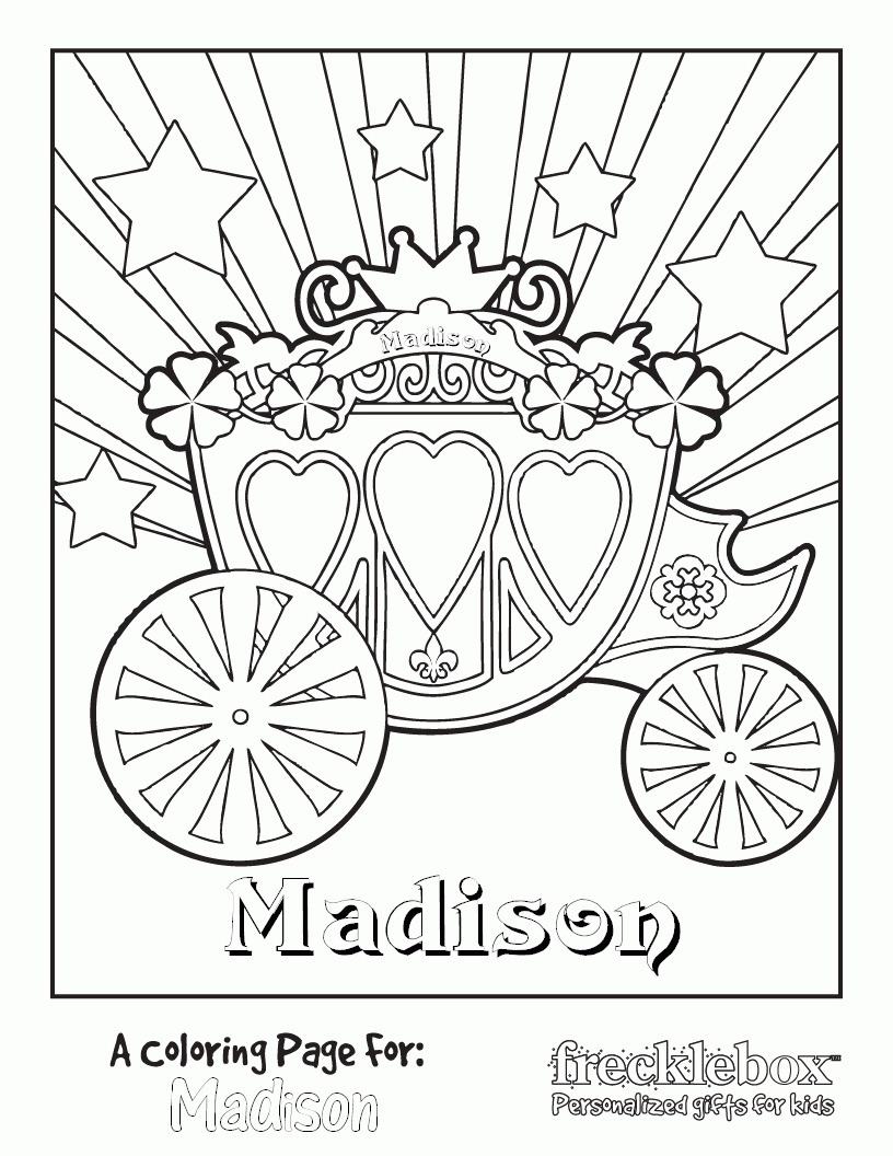 816x1056 Princess Carriage Coloring Page