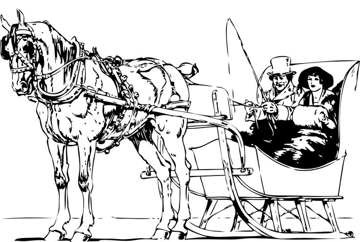 736x495 Horse Drawn Carriage Clipart Horse Sleigh