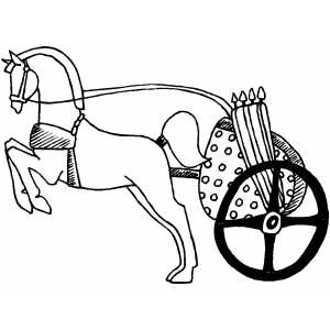 300x300 Horses Amp Chariots Coloring Pages