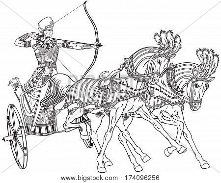 450x373 Ancient Egypt Two Wheeled Chariot Vector Amp Photo Bigstock