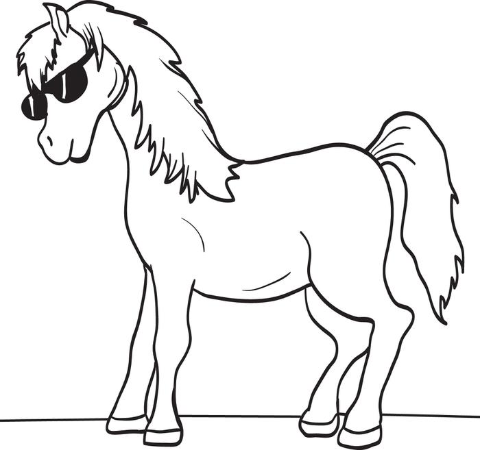 700x657 Free, Printable Cartoon Horse Coloring Page For Kids