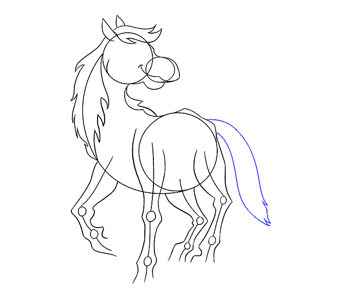 678x600 How To Draw A Cartoon Horse Easy Drawing Guides