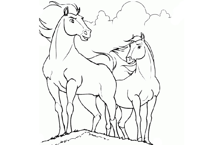 700x500 Cartoon Horse Coloring Pages