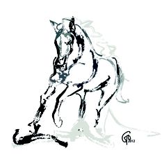 236x229 Horse Art Print The Immortal Charcoal Drawing By Artall On Etsy