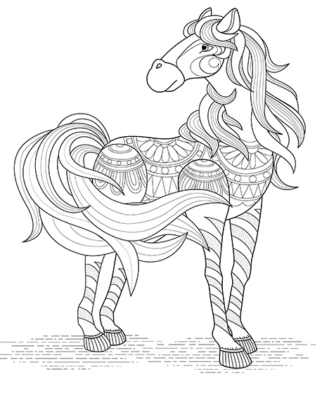 468x560 Free Horse Coloring Pages