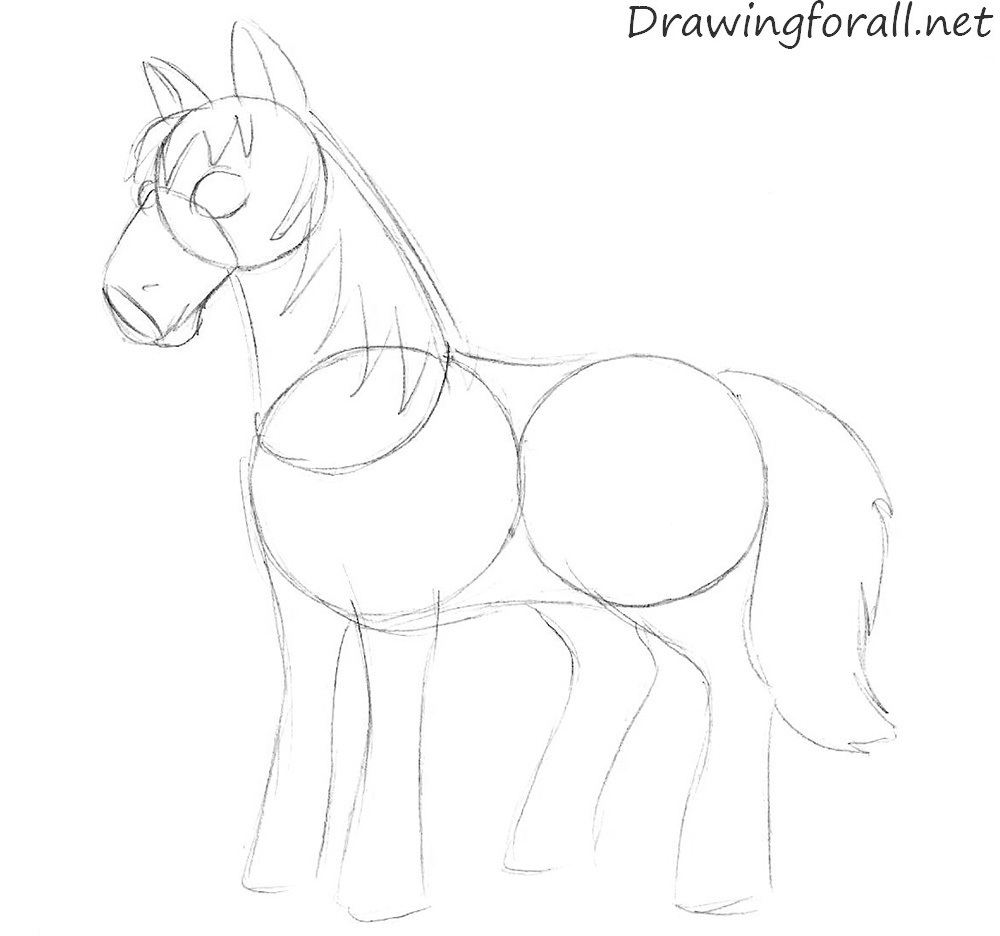 1000x936 Cartoon Horse Drawings Cartoon Horse Drawing Horse