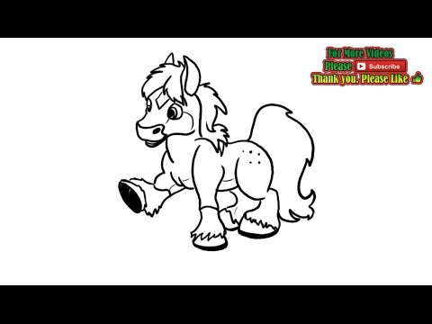 480x360 How To Draw A Cute Pony Horse